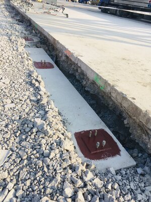 Železobetonové monolitycké pásy pro parkovací dům