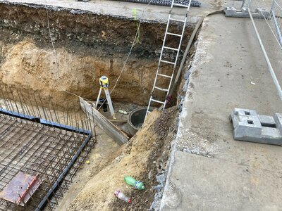 Základová deska pro dešťovou jímku - čerpací šachta 