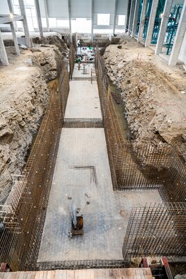 Železobetonový monolit výrobní linky