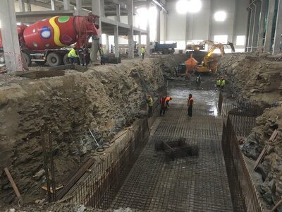 Železobetonový monolit výrobní linky