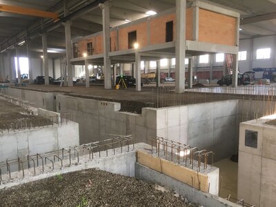 Železobetonový monolit výrobní linky