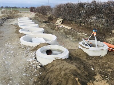 Dešťové hospodářství - železobetonové jímky na dešťovou vodu