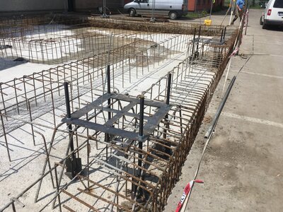 Železobetonový  monolit pro regálový zásobník