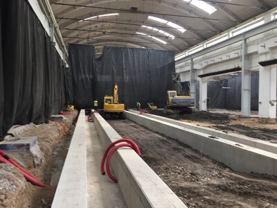 Monolitické železobetonové montážní jámy