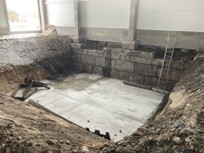 Technologická jáma - základová deska