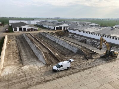 ZDV Krchleby - silážní žlab - původní stav