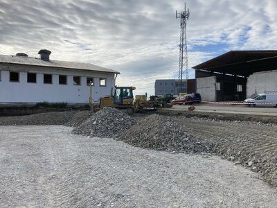 ZDV Krchleby - silážní žlab - konstrukční vrstvy, násyp recyklátu